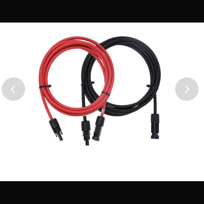 Solar Extension Cables With MC4 Connectors One Pair Red+Black