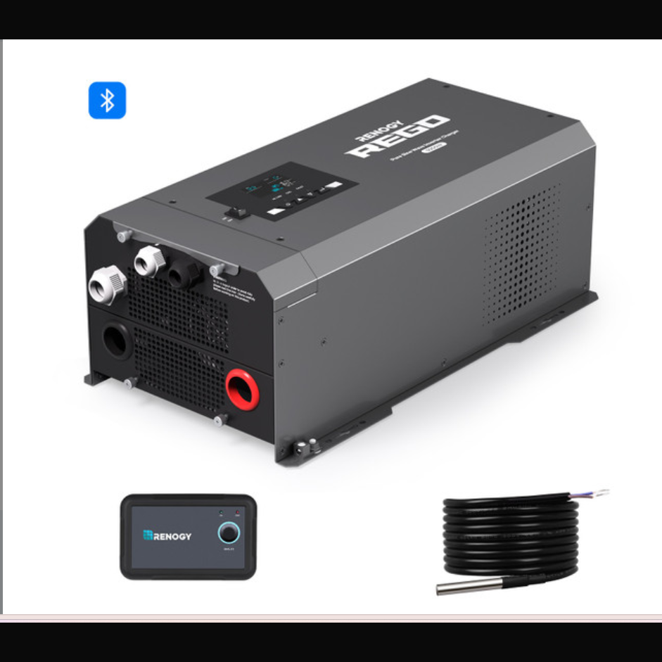 Pure Sine Wave Inverter Charger w/ LCD Display 3000W 12V