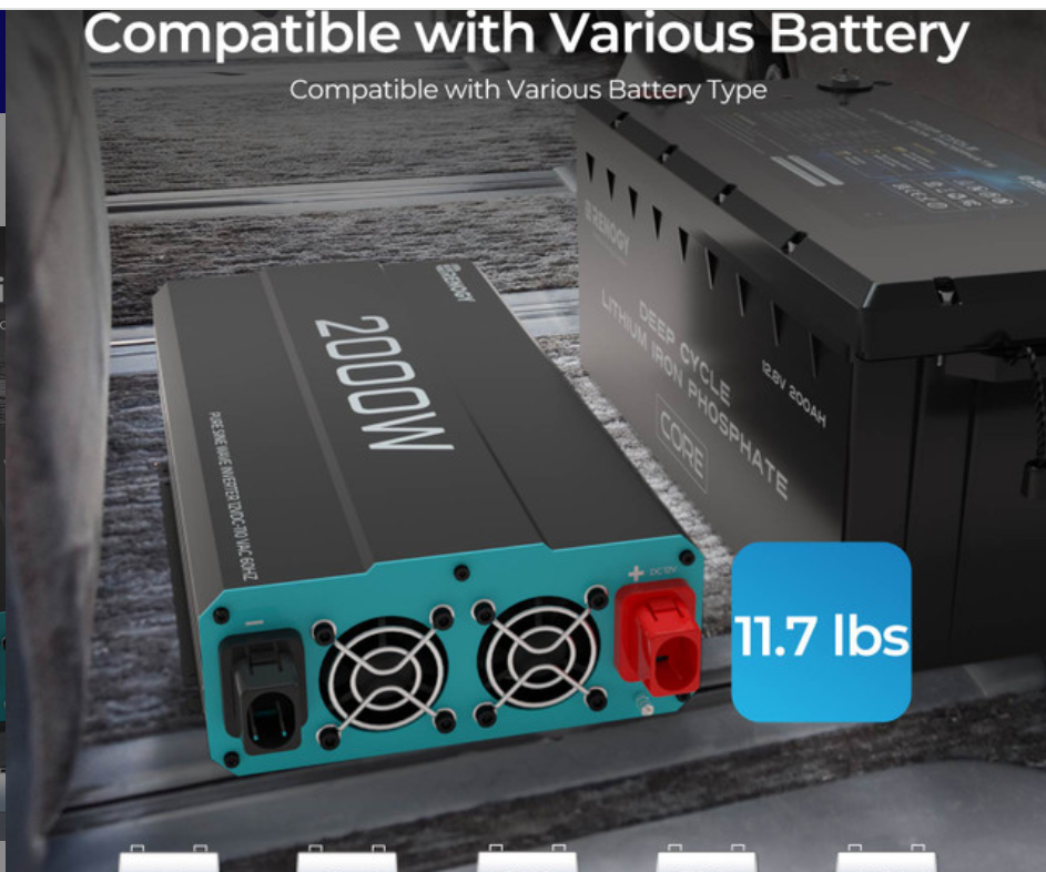 Pure Sine Wave Battery Inverter With Transfer Switch