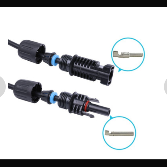 Solar Extension Cables With MC4 Connectors One Pair Red+Black