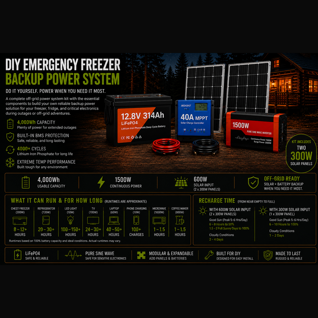 UNDERWOOD Emergency Freezer Backup Power System